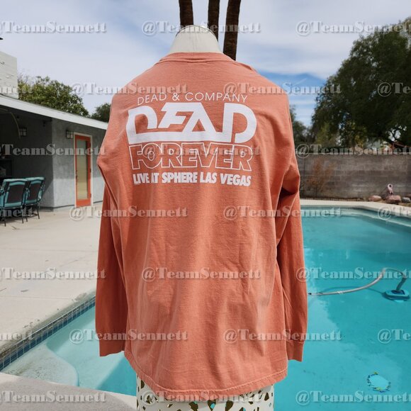2025 XL Dead & Company Sphere Shirt / Orange Long Sleeve / Dead Forever Vegas - Picture 3 of 4
